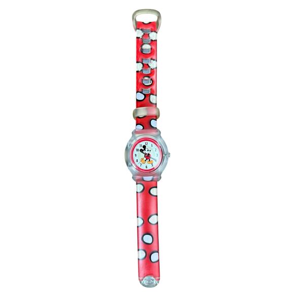 Vintage Red Mickey Mouse Disney Sports Watch for Women New Battery main image 11